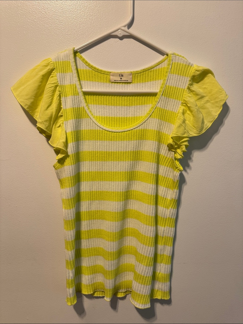 Anthropologie T.La Neon Striped Top